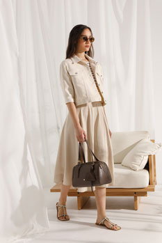 Krem teksas jakna sa kratkim rukavima Tiffany Production